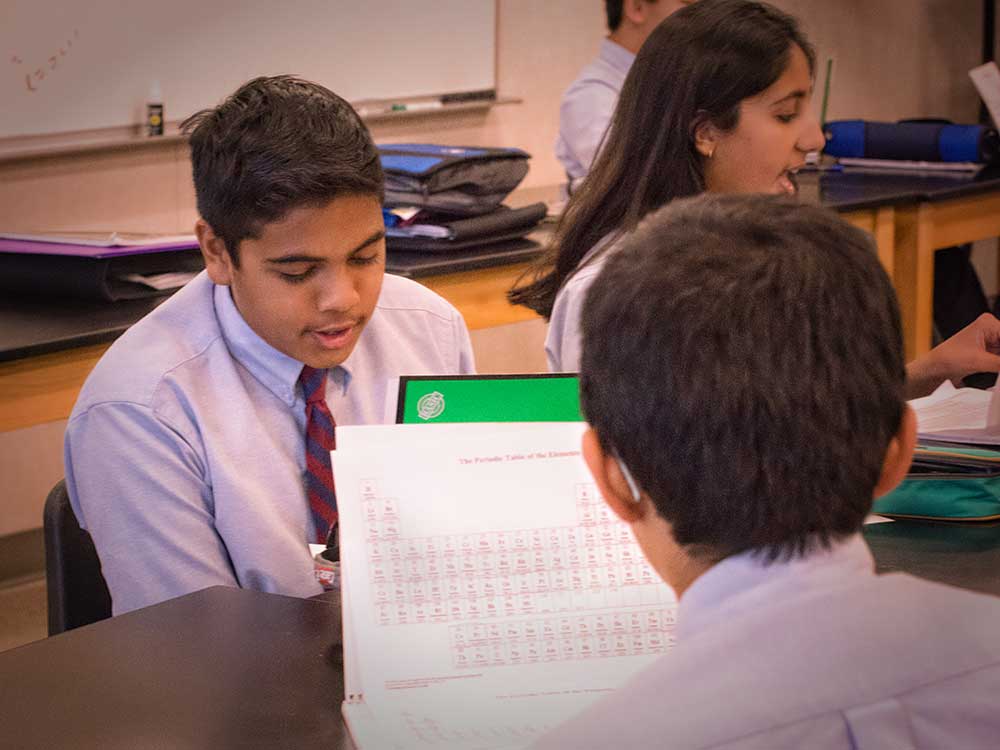 Students in science class at Dorris-Eaton - a private school in San Ramon, CA