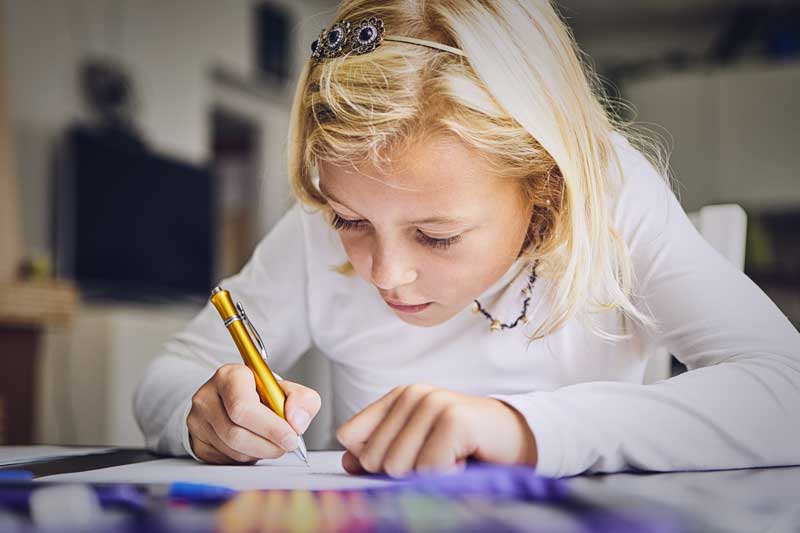 Student writing